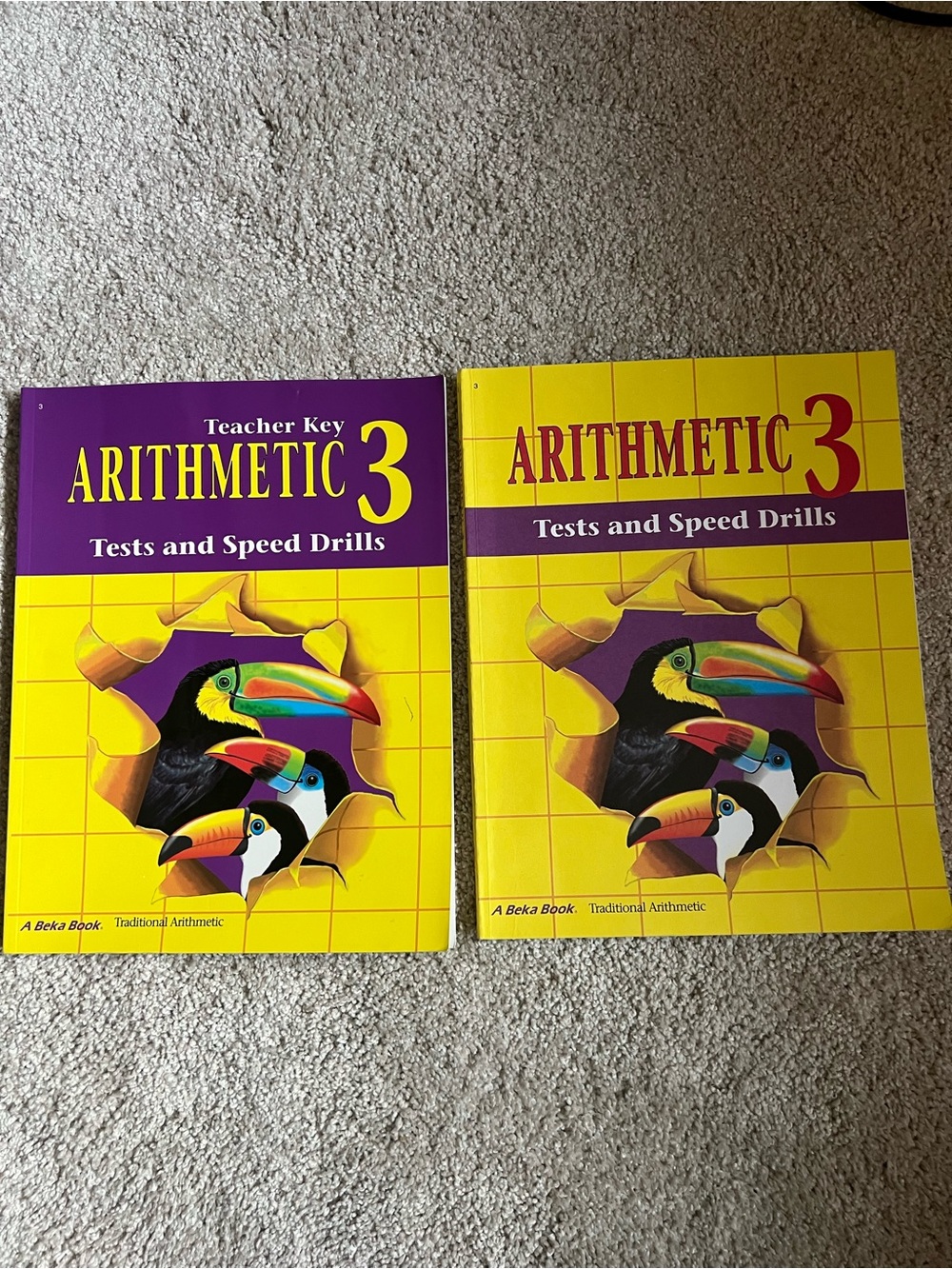 A Beka bundle Arithmetic 3 Tests and Speed Drills